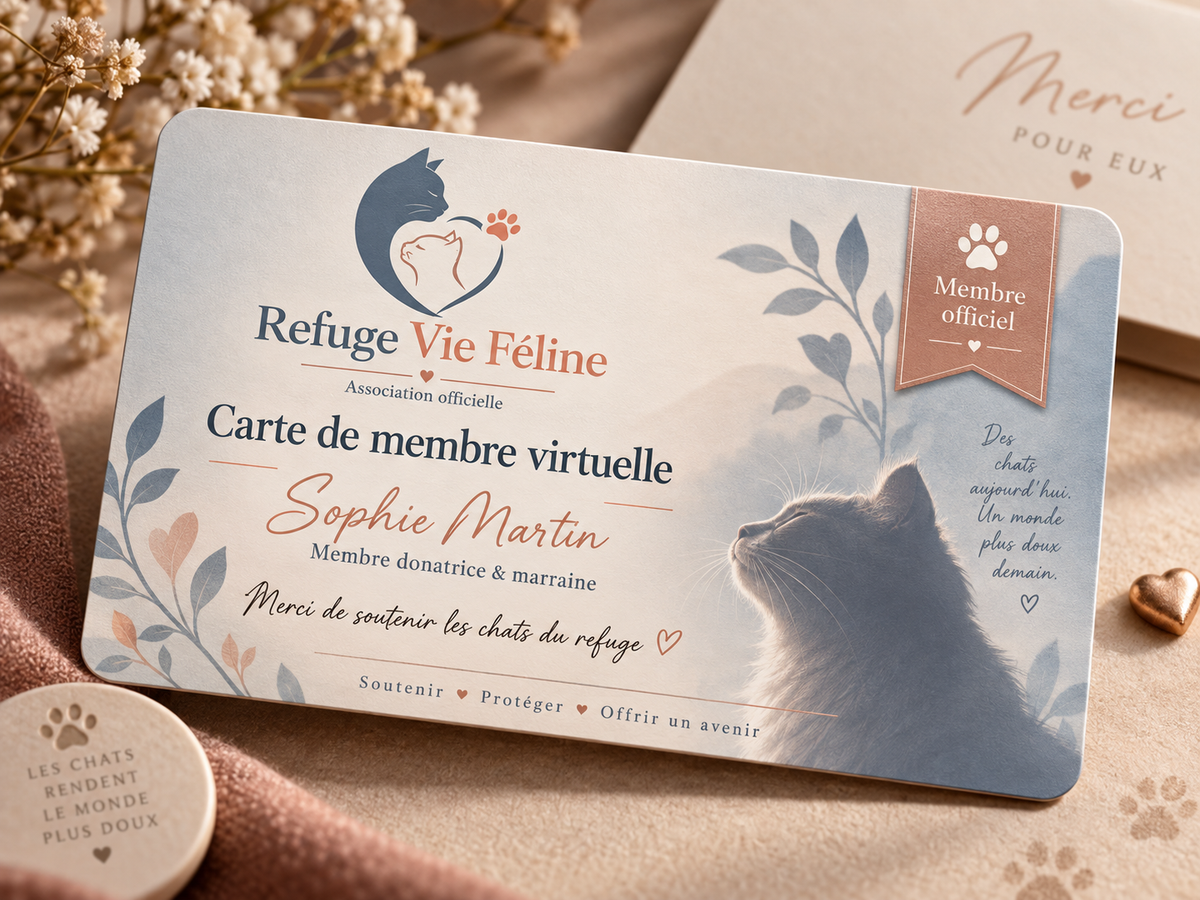 Carte de membre officielle du refuge