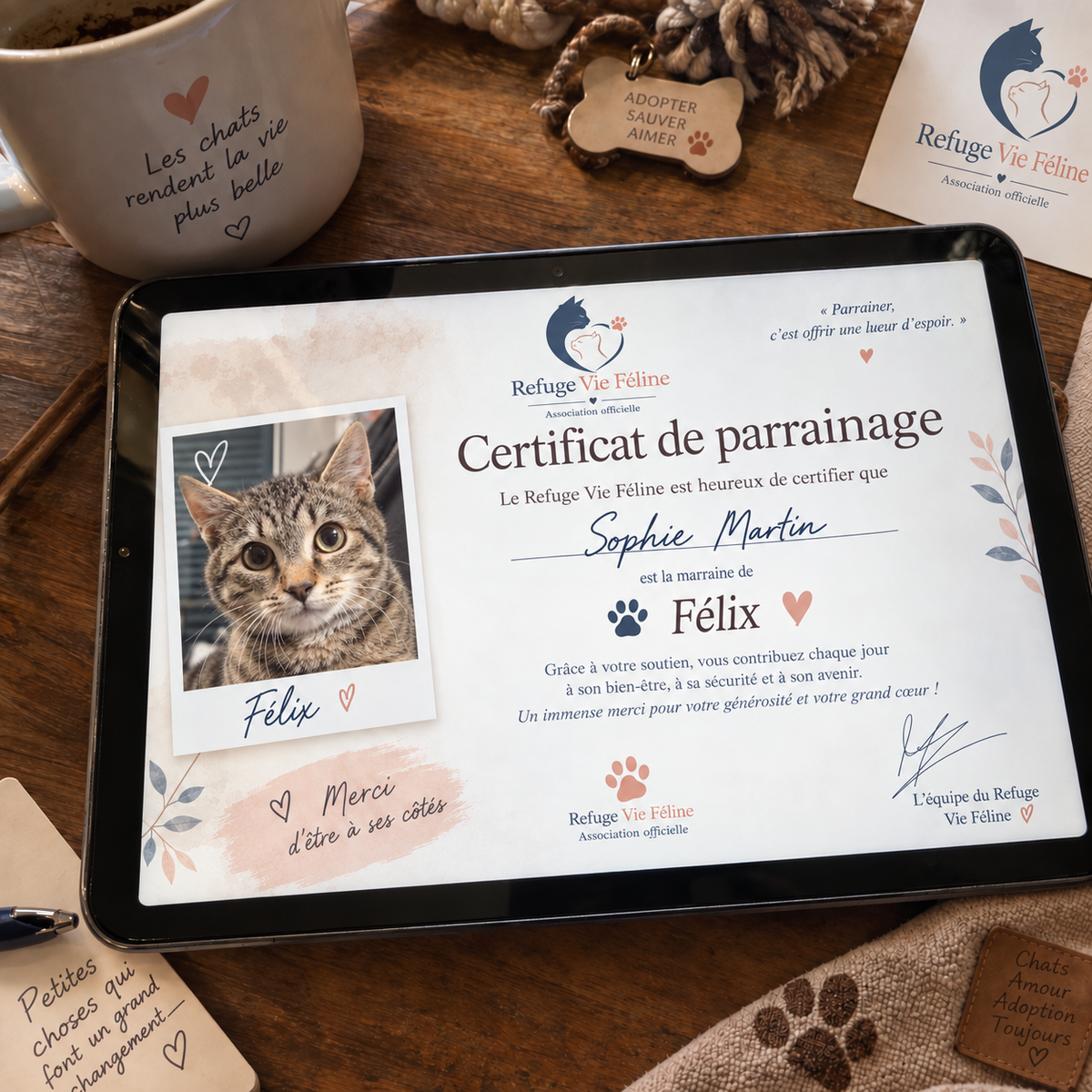 Certificat de parrainage