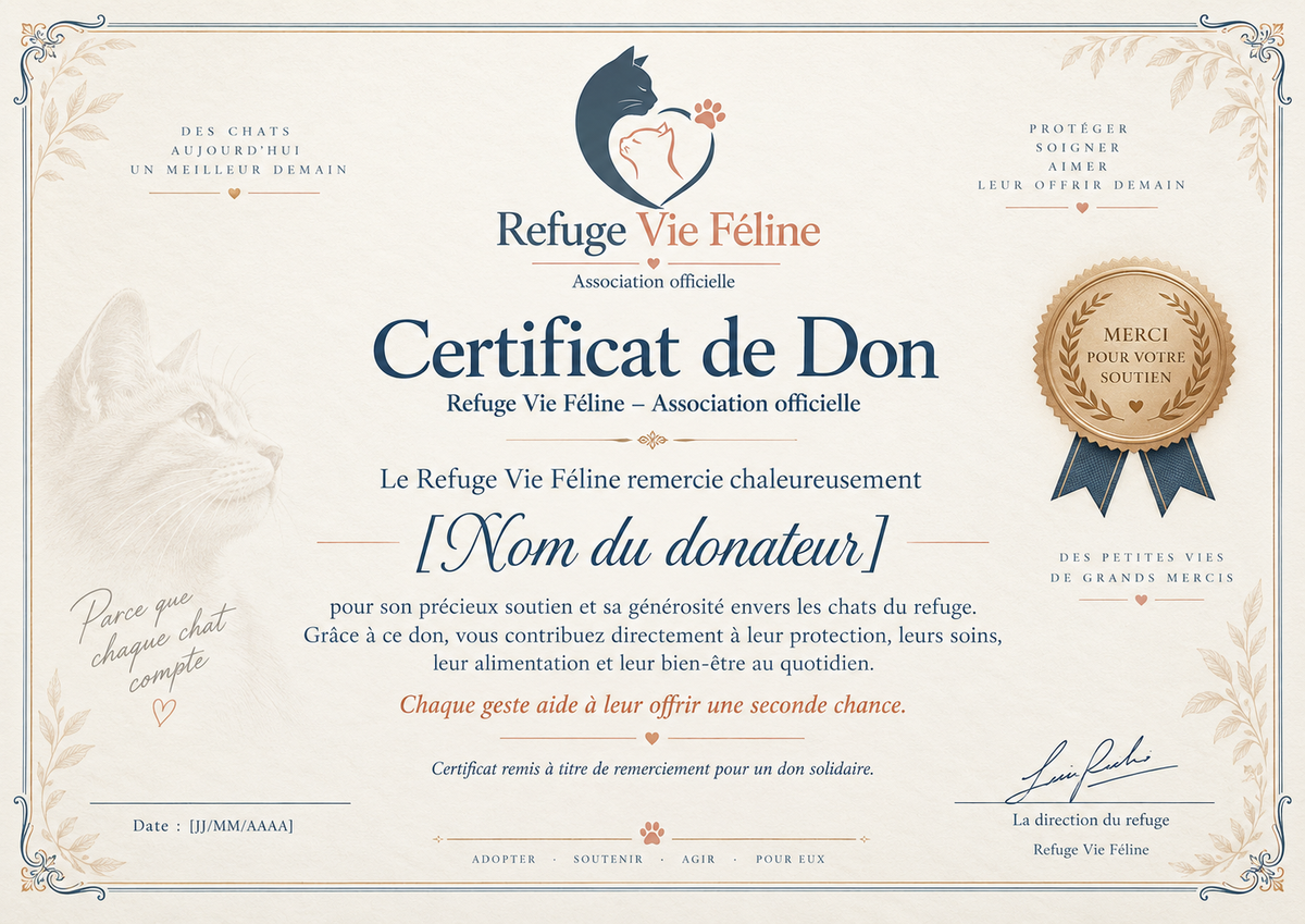 Certificat officiel de donateur